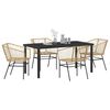 vidaXL Garden Dining Set 5 pcs Brown Poly Rattan
