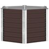 vidaXL Garden Raised Bed Brown 129x129x77 cm Galvanised Steel