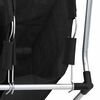 vidaXL Laundry Sorter with 3 Bags Black Steel