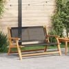 vidaXL Garden Furniture Black 122 x 78 x 73cm Solid Acacia wood