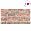 vidaXL 3D Wall Panels with Red Brick Design 10 pcs EPS
