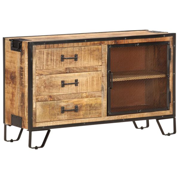 vidaXL Sideboard 100x31x60 cm Solid Rough Mango Wood