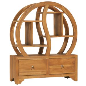 vidaXL Cabinet with Yin Yang Shelf 68x26x83 cm Solid Teak Wood