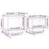 vidaXL Nesting Coffee Tables 2 pcs Black Solid Wood Pine