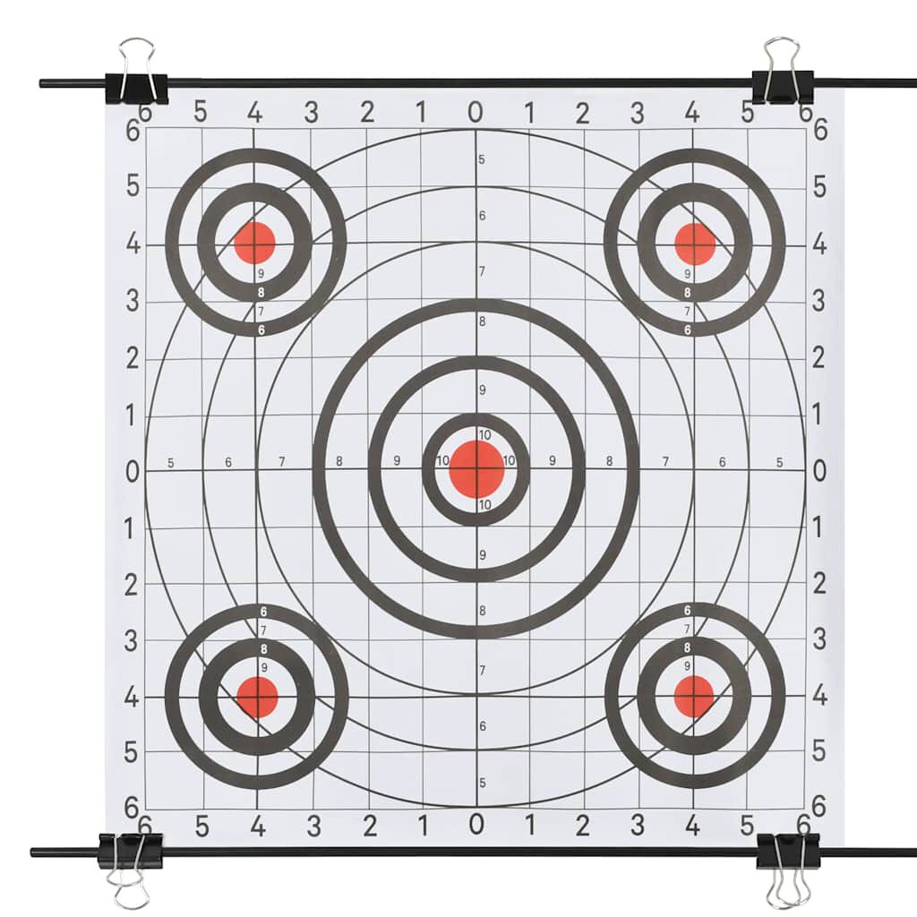 vidaXL Target Paper Stand with Shooting Papers 78x76 cm Steel