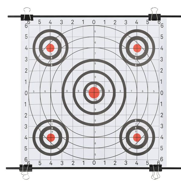 vidaXL Target Paper Stand with Shooting Papers 78x76 cm Steel