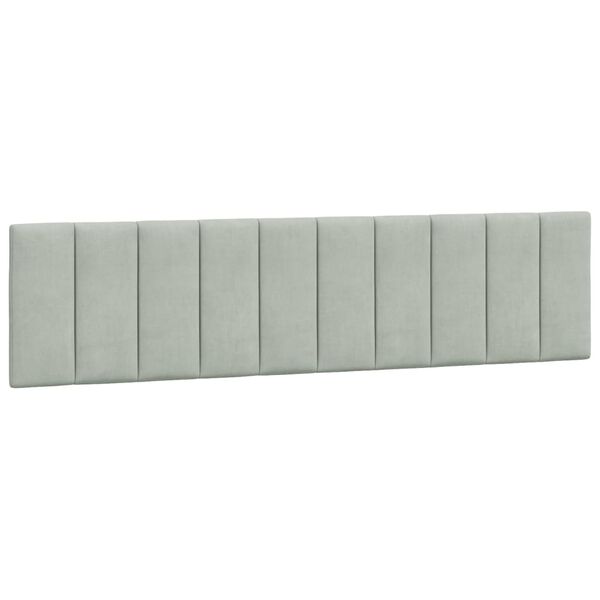 vidaXL Bed Frame without Mattress "Hanko" Light Grey 193x203 cm Velvet