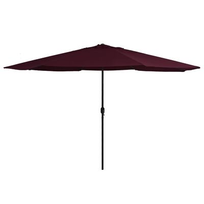 vidaXL Garden Parasol with Metal Pole 390 cm Bordeaux Red