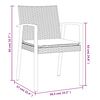 vidaXL 3 Piece Garden Dining Set with Cushions Poly Rattan and Steel