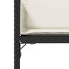 vidaXL Garden Chairs with Cushions 4 pcs Black Poly Rattan