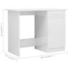 vidaXL Desk High Gloss White 100x50x76 cm Engineered Wood