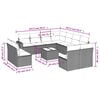 vidaXL 12 Piece Garden Sofa Set with Cushions Brown Poly Rattan