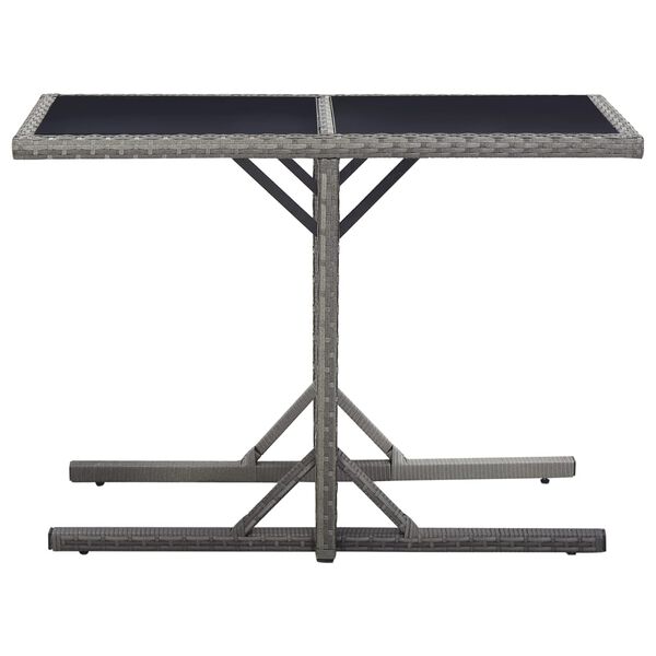 vidaXL 3 Piece Garden Dining Set Black