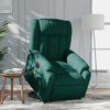 vidaXL Electric Stand up Massage Recliner Chair Dark Green Fabric