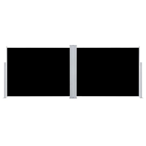 vidaXL Retractable Side Awning Black 140x1000 cm