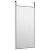 vidaXL Door Mirror Black 50x100 cm Glass and Aluminium