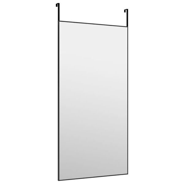 vidaXL Door Mirror Black 50x100 cm Glass and Aluminium
