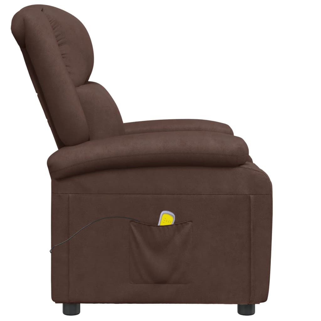 vidaXL Massage Chair Brown Faux Leather