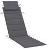 vidaXL Garden Sun Lounger with Cushion Solid Wood Acacia