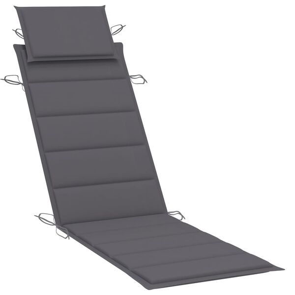 vidaXL Garden Sun Lounger with Cushion Solid Wood Acacia
