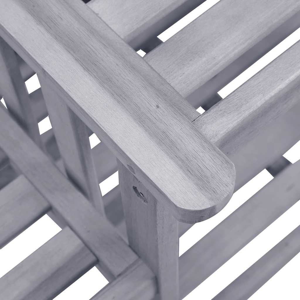 vidaXL Garden Chairs with Tea Table and Cushions Solid Acacia Wood