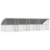 vidaXL Chicken Cage Silver 800 x 200 x 198.5 cm Galvanised Steel