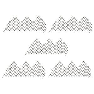 vidaXL Garden Trellis Fences 5 pcs 170x75 cm Willow
