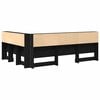 vidaXL Storage Headboard with Shelf Black oak 160 cm Engineered wood