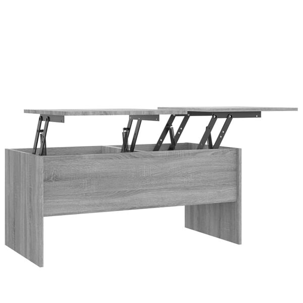 vidaXL Coffee Table Grey Sonoma 102x50.5x46.5 cm Engineered Wood
