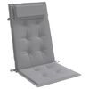 vidaXL Highback Chair Cushions 4 pcs Grey Oxford Fabric