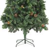 vidaXL Artificial Christmas Tree with Pine Cones Green 210 cm