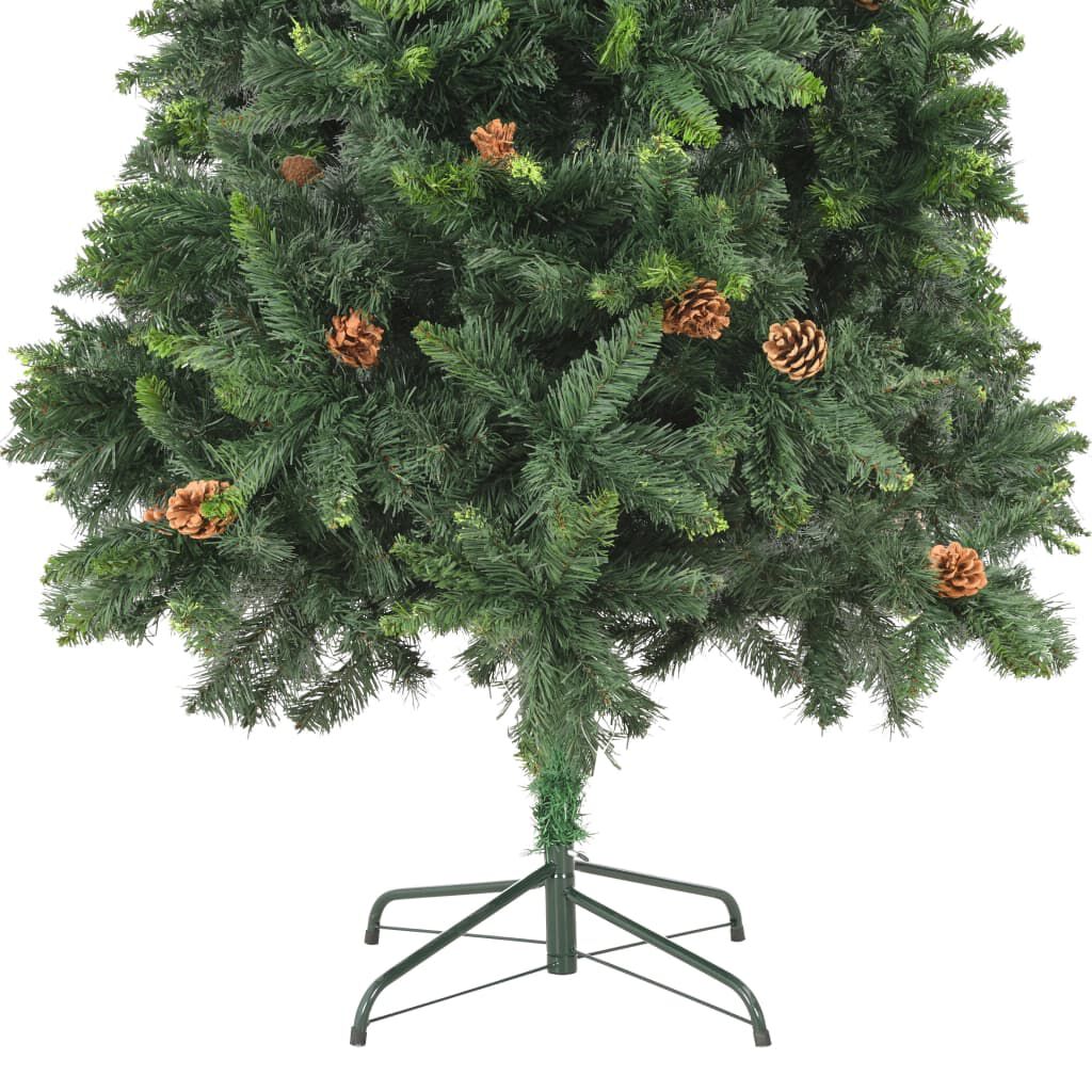 vidaXL Artificial Christmas Tree with Pine Cones Green 210 cm