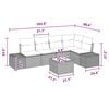 vidaXL Garden Sofa Set with Cushion 6 pcs Brown Poly Rattan