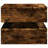 vidaXL Coffee Table with LED Lights Smoked Oak 50x50x40 cm