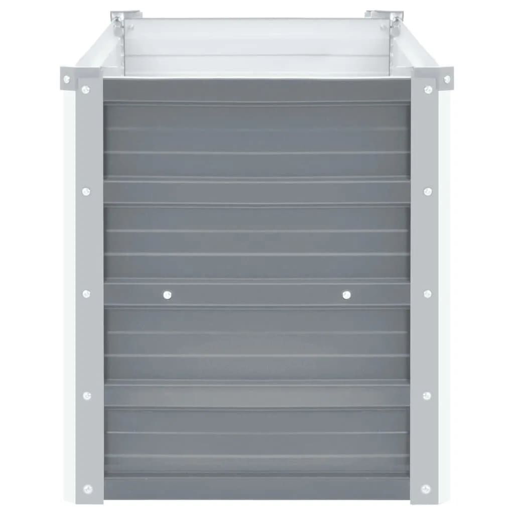 vidaXL Garden Raised Bed Galvanised Steel 160x40x45 cm Grey