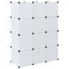 vidaXL Modular Cabinet with 9 Compartments 109x36.5x143 cm White