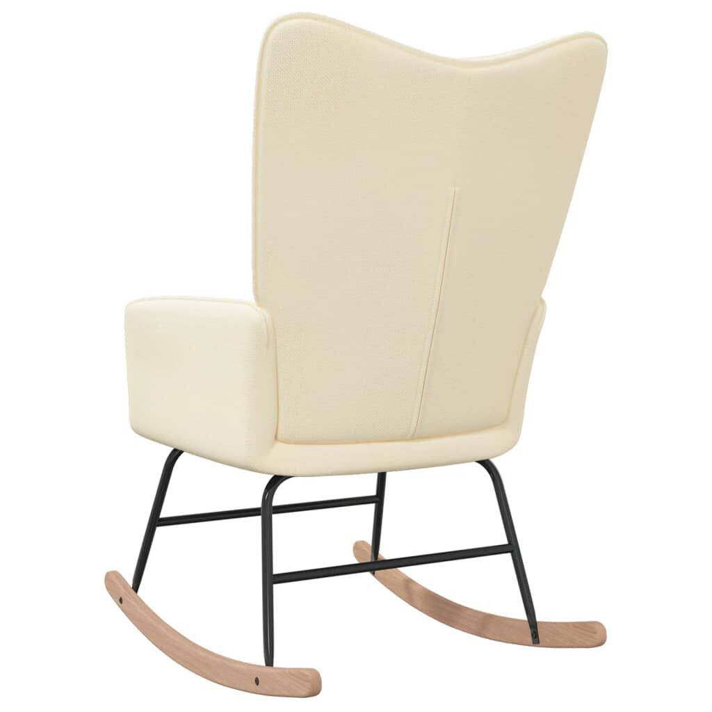 vidaXL Rocking Chair Cream Fabric
