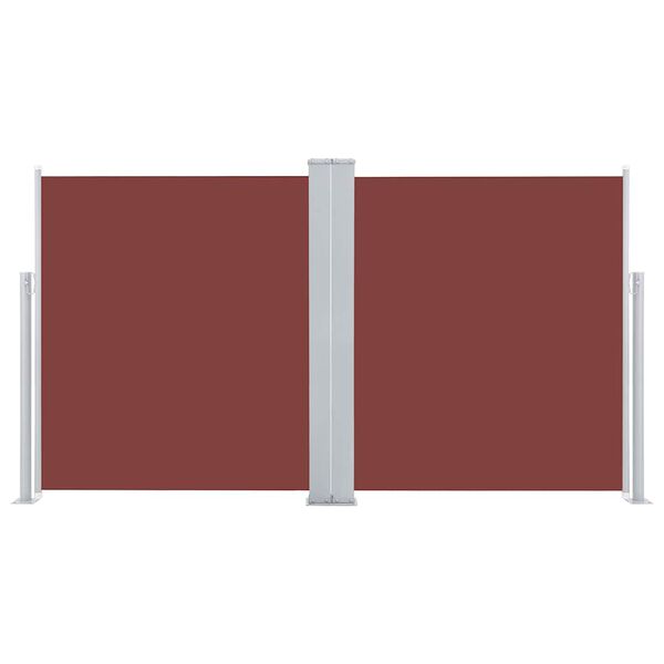 vidaXL Retractable Side Awning Brown 140x600 cm