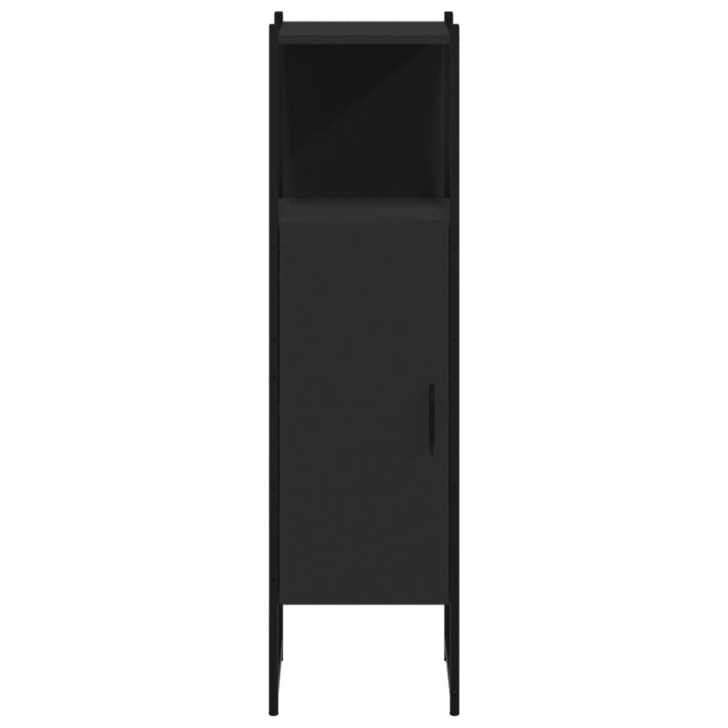 vidaXL Bathroom Cabinet Black 33x33x120.5 cm Engineered Wood