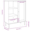 vidaXL Highboard SENJA Rattan Look White 90x40x112 cm Solid Wood Pine