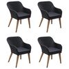 vidaXL 5 Piece Garden Dining Set Black