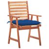 vidaXL Outdoor Dining Chairs 2 pcs with Cushions Solid Acacia Wood