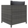 vidaXL 4 Piece Garden Sofa Set with Cushions Poly Rattan Grey