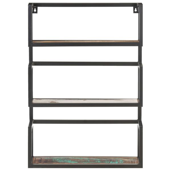 vidaXL Wall Shelf 60x20x85 cm Solid Reclaimed Wood