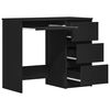 vidaXL Desk Black 90x45x76 cm Engineered Wood