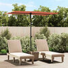 vidaXL Garden Parasol with Aluminium Pole 2x1.5 m Terracotta
