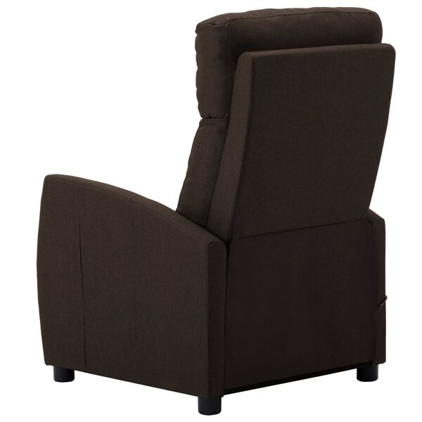 vidaXL Electric Massage Chair Dark Brown Fabric