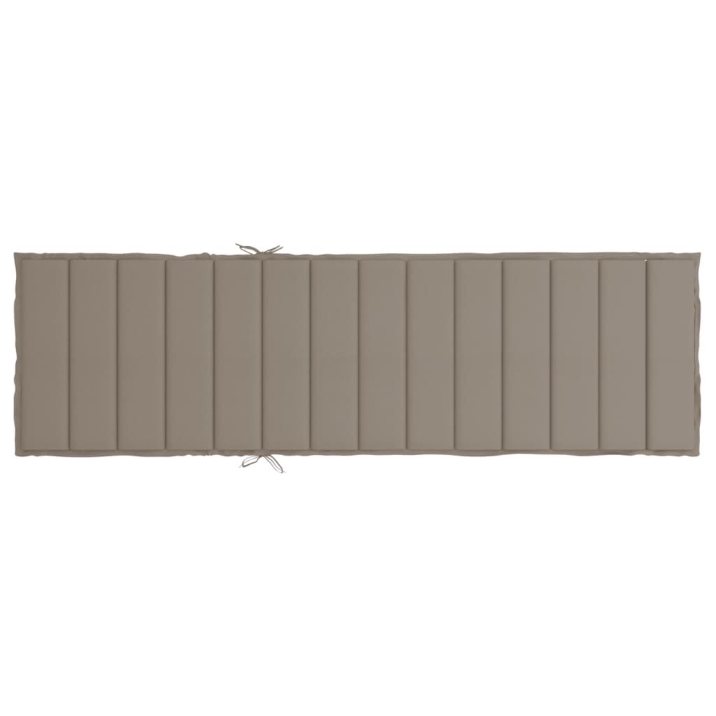 vidaXL Sun Lounger Cushion Taupe 200x70x3cm Oxford Fabric