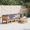 vidaXL 6 Piece Garden Lounge Set with Cushions Solid Wood Acacia