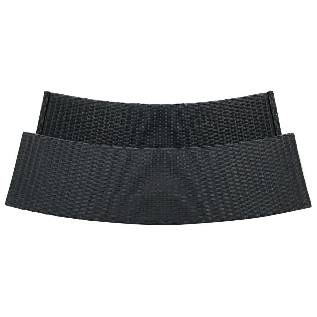 vidaXL 3 Piece Garden Bar Set with Cushions Black